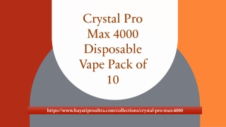 Crystal Pro Max 4000 Disposable Vape Pack of 10