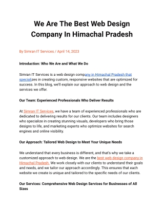 Best SEO Services in Shimla