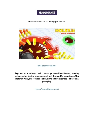 Web Browser Games | Monqigames.com