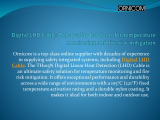 Digital LHD Cable Top-quality Products for temperature monitoring and fire risk mitigation