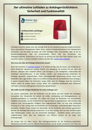 rückleuchten anhänger