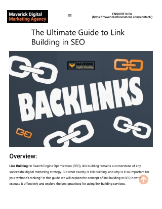 The Ultimate Guide to Link Building