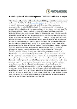 Community Health Revolution