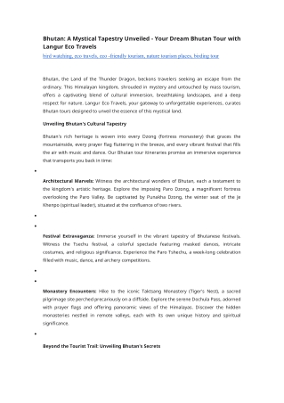 Birdwatcher's Paradise