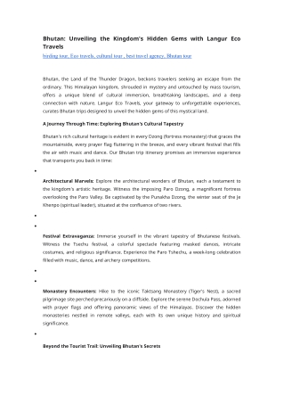 Unveiling Bhutan's Avian Gems