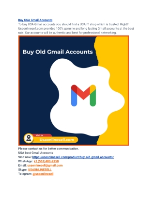 Buy Old Gmail Accounts in Bulk (PVA, Old)