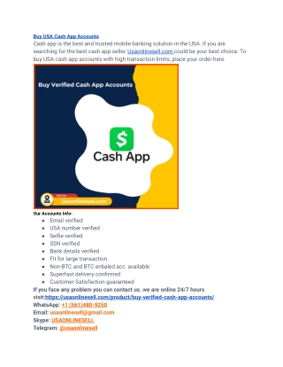 Buy Verified Cash App Accountsv in Bulk (PVA, Old)