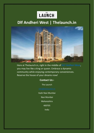 Dlf Andheri West  Thelaunch.in