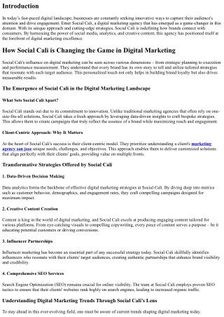 How Social Cali is Changing the Game in Digital Marketing