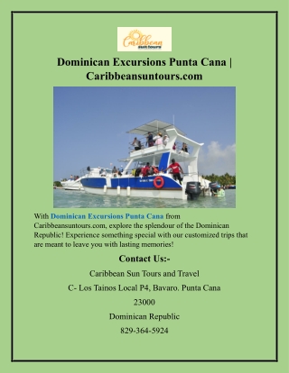 Dominican Excursions Punta Cana Caribbeansuntours.com