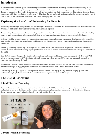 Exploring the Benefits of Podcasting for Brands