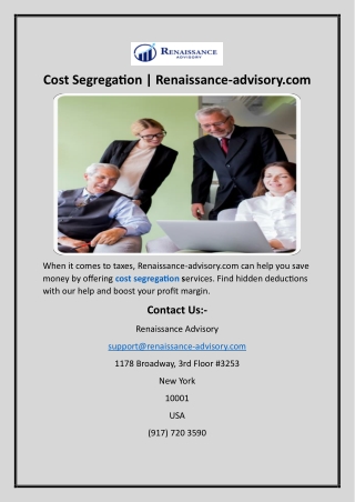 Cost Segregation Renaissance-advisory.com