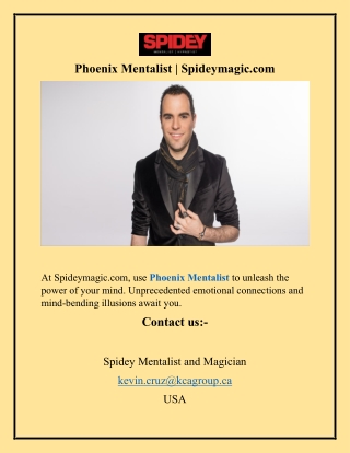 Phoenix Mentalist  Spideymagic.com