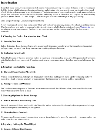 Crate Escape: Creating a Cozy Reading Nook at Home