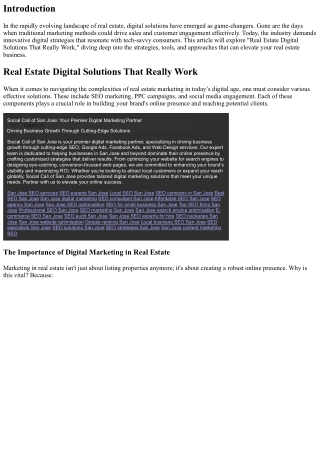 Real Estate Digital Solutions That Really Work