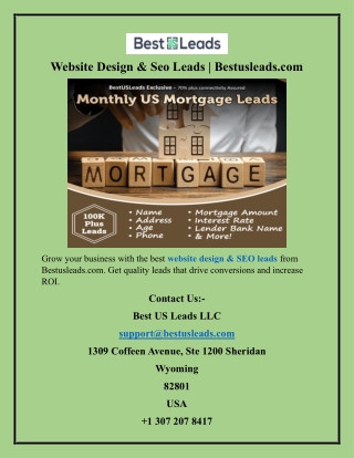 Website Design & Seo Leads  Bestusleads.com
