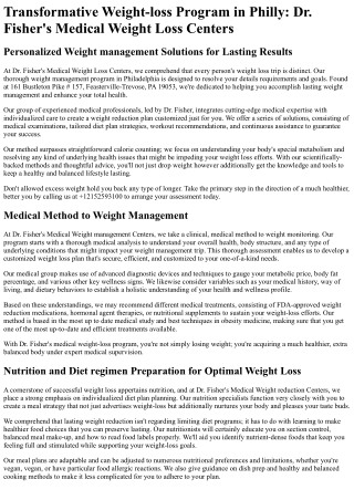 Dr Fishers Medical Weight Loss Centers