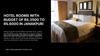 Hotel Rooms with Budget of Rs.3500 to Rs.6000 in Janakpuri