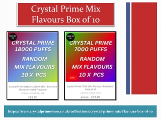 Crystal Prime Mix Flavours Box of 10