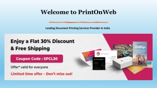 Print Documents Online with Exclusive 30% Discount Offer