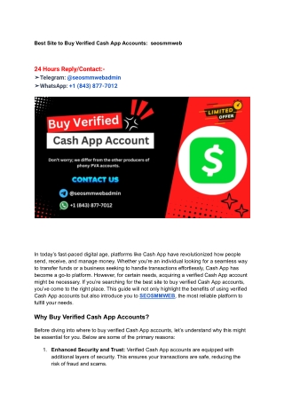 Best Site to Buy Verified Cash App Accounts_  seosmmweb