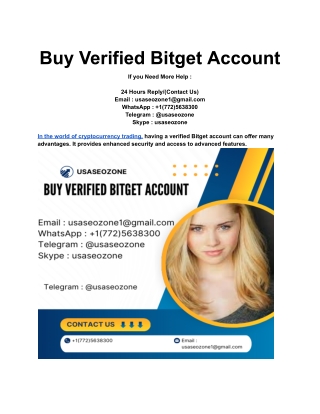 Buy Verified Bitget Account