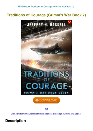 READ Books Traditions of Courage (Grimm's War Book 7)