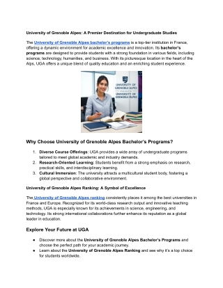 Grenoble Alpes Ranking