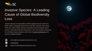 Invasive Species A Leading Cause of Global Biodiversity Loss (1)