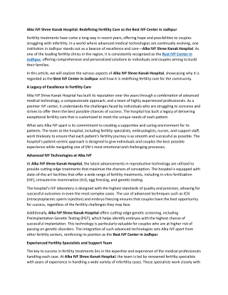 Alka IVF Shree Kanak Hospital 6 jan.