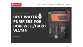5 Best Water Purifiers for BorewellHard Water