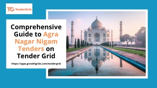 Comprehensive Guide to Agra Nagar Nigam Tenders on Tender Grid