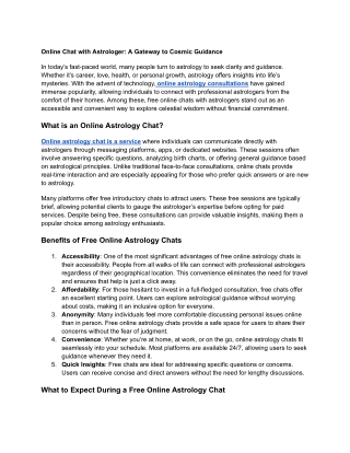 online chat with astrologer free blog