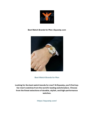 Best Watch Brands for Men | Equestp.com