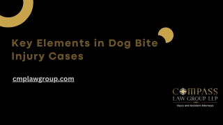 Key Elements in Dog Bite Injury Cases By Compass Law Group