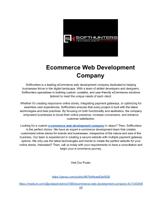 Ecommerce Web Development Company