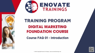 Learn from experts with Enovate Trainings' best digital marketing course online.