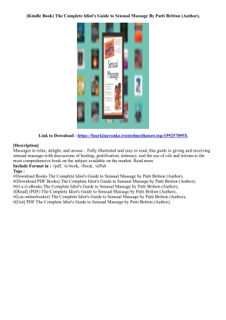 [View Book] The Complete Idiot's Guide to Sensual Massage By Patti Britton (Auth