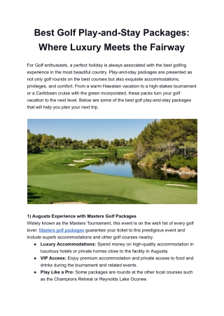 Best Golf Play-and-Stay Packages_ Your Ultimate Experience