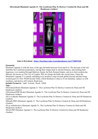 [Kindle Book] Illuminati Agenda 21: The Luciferian Plan To Destroy Creation By D