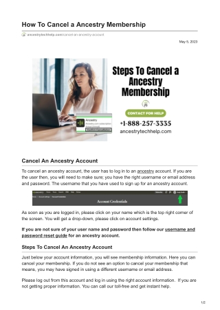 ancestrytechhelp.com-How To Cancel a Ancestry Membership