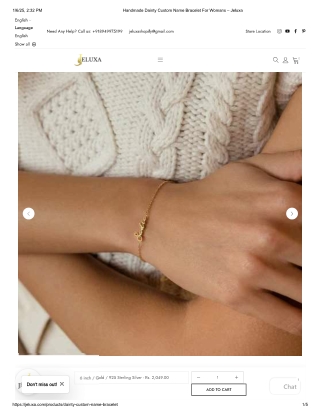 Handmade Dainty Custom Name Bracelet For Womans