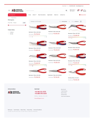 Premium Gripping Pliers Available at Krishan Brothers