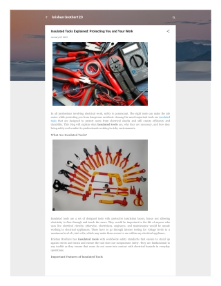 Insulated Tools Explained: Protecting You and Your Work