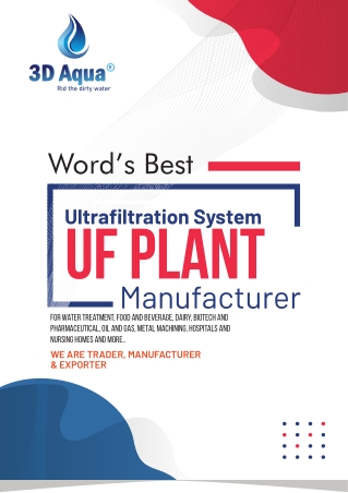 Best Ultrafiltration UF Plant Manufacturers