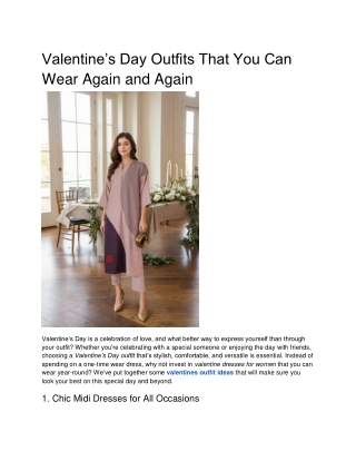 Valentine’s Day Outfits That You Can Wear Again and Again