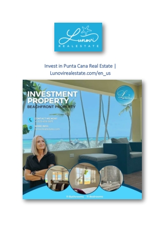 Invest in Punta Cana Real Estate | Lunovirealestate.com/en_us