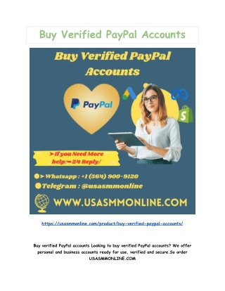 Buy Verified PayPal Accounts