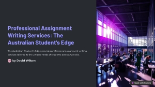 Professional Assignment Writing Services The Australian Student's Edge