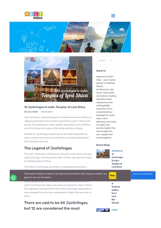 12 Jyotirlingas in India Temples of Lord Shiva